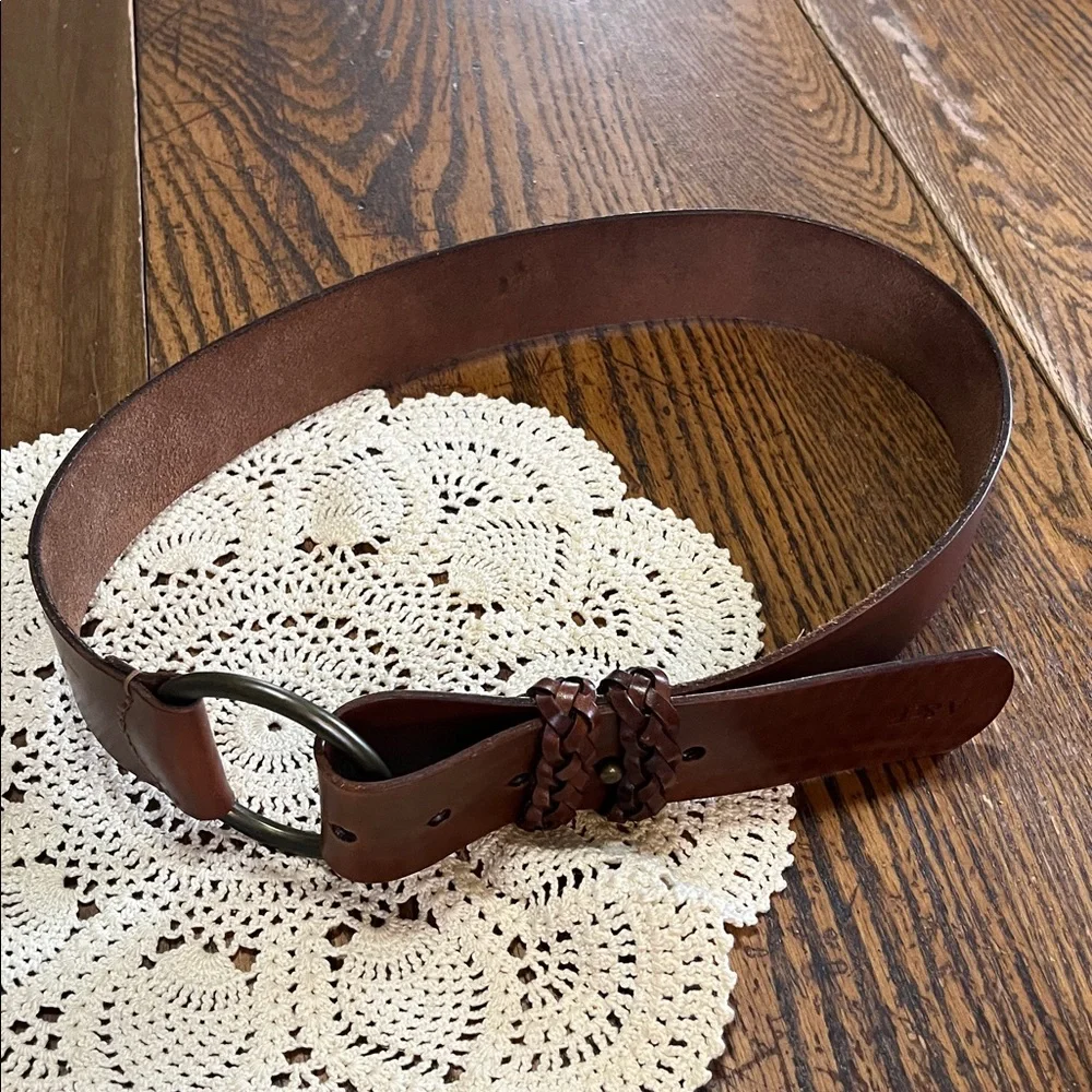 Abercrombie & Fitch Dark wide Brown Leather Belt